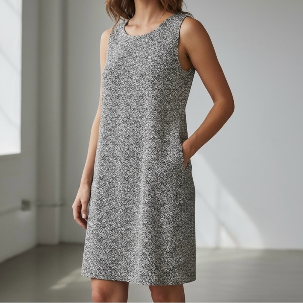 Lulu-B Black and Cream Leopard Print Dress